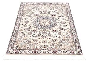 Tappeto Nain 9la Medaglione Floreale Avorio Blu Scuro 87x126 Cm