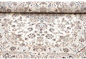 Tappeto Nain 9la Medaglione Floreale Avorio Azzurro 104x153 Cm