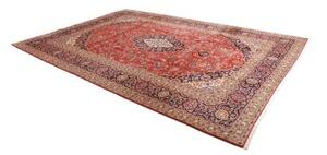 Tappeto Ardakan Medaglione Floreale Rosso Blu Scuro 253x368 Cm