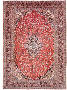 Tappeto Ardakan Medaglione Floreale Rosso Blu Scuro 293x407 Cm