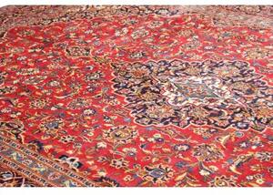 Tappeto Ardakan Medaglione Floreale Rosso Blu Scuro 293x407 Cm