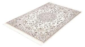 Tappeto Nain 9la Medaglione Floreale Avorio Azzurro 104x153 Cm