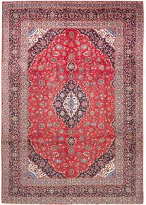 Tappeto Ardakan Medaglione Floreale Rosso Blu Scuro 283x413 Cm