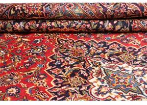 Tappeto Ardakan Medaglione Floreale Rosso Blu Scuro 293x407 Cm