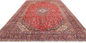Tappeto Ardakan Medaglione Floreale Rosso Blu Scuro 293x407 Cm