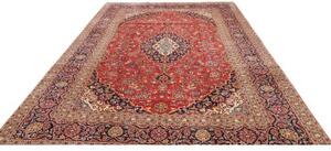 Tappeto Ardakan Medaglione Floreale Rosso Blu Scuro 253x368 Cm