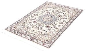 Tappeto Nain 9la Medaglione Floreale Avorio Blu Scuro 87x126 Cm