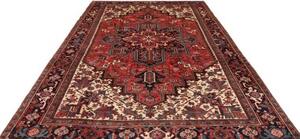 Tappeto Gorawan Stilizzato Rosso Scuro Blu Scuro 240x330 Cm