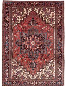 Tappeto Gorawan Stilizzato Rosso Scuro Blu Scuro 240x330 Cm