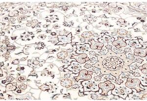 Tappeto Nain 9la Medaglione Floreale Avorio Azzurro 104x153 Cm