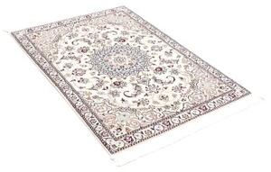 Tappeto Nain 9la Medaglione Floreale Avorio Blu Scuro 87x126 Cm