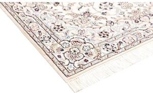 Tappeto Nain 9la Medaglione Floreale Avorio Azzurro 104x153 Cm