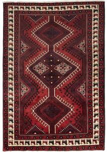 Tappeto Lori Geometrico Rosso Scuro Nero 180x260 Cm