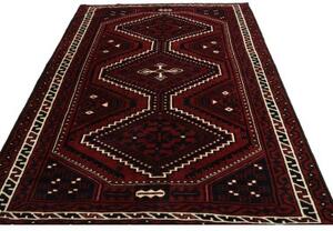 Tappeto Lori Geometrico Rosso Scuro Nero 172x262 Cm