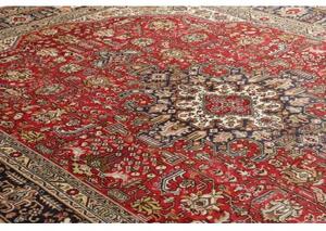 Tappeto Tabriz Stilizzato Rosso Blu Scuro 203x300 Cm