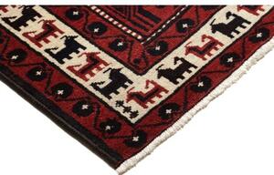 Tappeto Lori Geometrico Rosso Scuro Nero 180x260 Cm