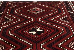 Tappeto Lori Geometrico Rosso Scuro Bruno 215x290 Cm