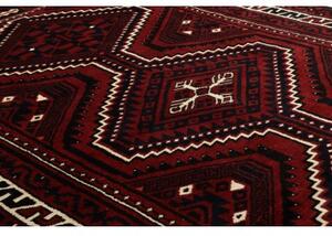 Tappeto Lori Geometrico Rosso Scuro Nero 172x262 Cm