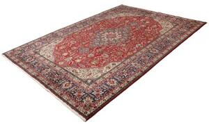 Tappeto Tabriz Stilizzato Rosso Blu Scuro 203x295 Cm