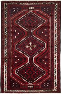 Tappeto Lori Geometrico Rosso Scuro Nero 172x262 Cm