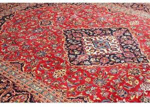 Tappeto Ardakan Medaglione Floreale Rosso Blu Scuro 250x360 Cm