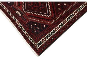 Tappeto Lori Geometrico Rosso Scuro Nero 172x262 Cm