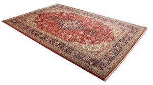 Tappeto Tabriz Stilizzato Rosso Blu Scuro 200x307 Cm