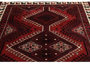 Tappeto Lori Geometrico Rosso Scuro Nero 180x260 Cm