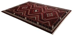 Tappeto Lori Geometrico Rosso Scuro Bruno 215x290 Cm