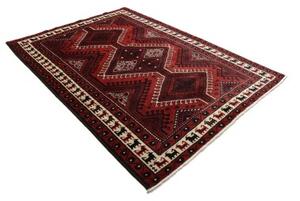 Tappeto Lori Geometrico Rosso Scuro Nero 180x260 Cm