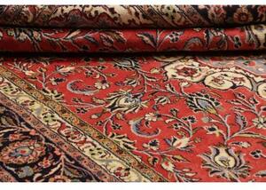 Tappeto Hamadan Fine Medaglione Floreale Rosso Blu Scuro 210x324 Cm