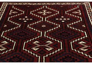Tappeto Lori Geometrico Rosso Scuro Nero 170x262 Cm