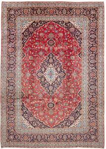 Tappeto Ardakan Medaglione Floreale Rosso Blu Scuro 246x354 Cm