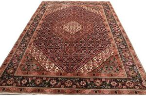 Tappeto Tabriz Stilizzato Blu Scuro Rosso Mattone 200x290 Cm