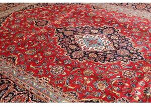 Tappeto Ardakan Medaglione Floreale Rosso Blu Scuro 246x354 Cm