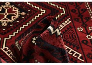 Tappeto Lori Geometrico Rosso Scuro Nero 224x306 Cm