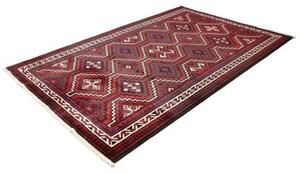 Tappeto Lori Geometrico Rosso Scuro Nero 170x262 Cm