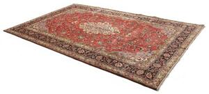 Tappeto Hamadan Fine Medaglione Floreale Rosso Blu Scuro 210x324 Cm