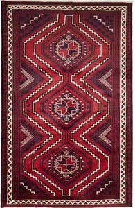 Tappeto Lori Geometrico Rosso Blu Scuro 169x265 Cm