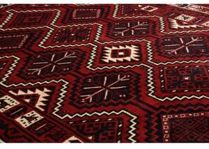 Tappeto Lori Geometrico Rosso Blu Scuro 226x306 Cm