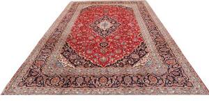 Tappeto Ardakan Medaglione Floreale Rosso Blu Scuro 246x354 Cm