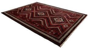 Tappeto Lori Geometrico Rosso Scuro Nero 224x306 Cm