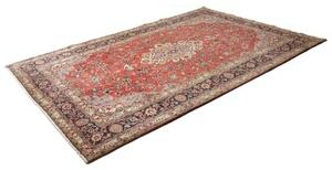 Tappeto Hamadan Fine Medaglione Floreale Rosso Blu Scuro 210x324 Cm