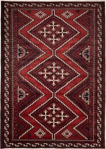 Tappeto Lori Stilizzato Rosso Scuro Avorio 213x297 Cm