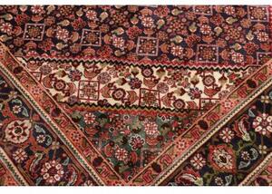 Tappeto Tabriz Stilizzato Blu Scuro Rosso Mattone 200x290 Cm