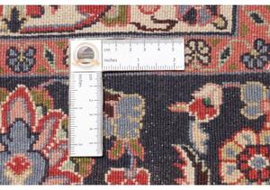 Tappeto Hamadan Fine Medaglione Floreale Rosso Blu Scuro 210x324 Cm