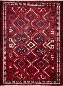 Tappeto Lori Geometrico Rosso Blu Scuro 226x306 Cm
