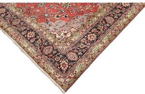 Tappeto Hamadan Fine Medaglione Floreale Rosso Blu Scuro 210x324 Cm