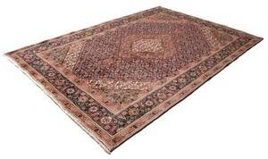 Tappeto Tabriz Stilizzato Blu Scuro Rosso Mattone 200x290 Cm
