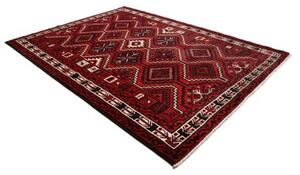 Tappeto Lori Geometrico Rosso Blu Scuro 226x306 Cm